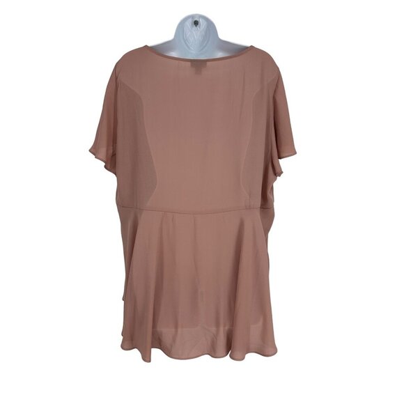 Torrid Babydoll Georgette Flutter Sleeve Blouse Size 2X - Picture 2 of 9